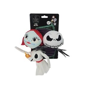 Disney The Nightmare Before Christmas 3 Packs Dog Toys Squeaker New